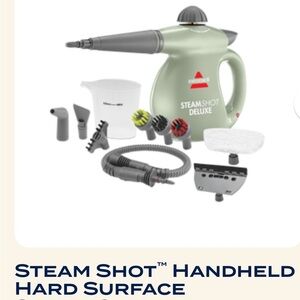 Bissell Steam Shot Deluxe in Sage Green with Attachments